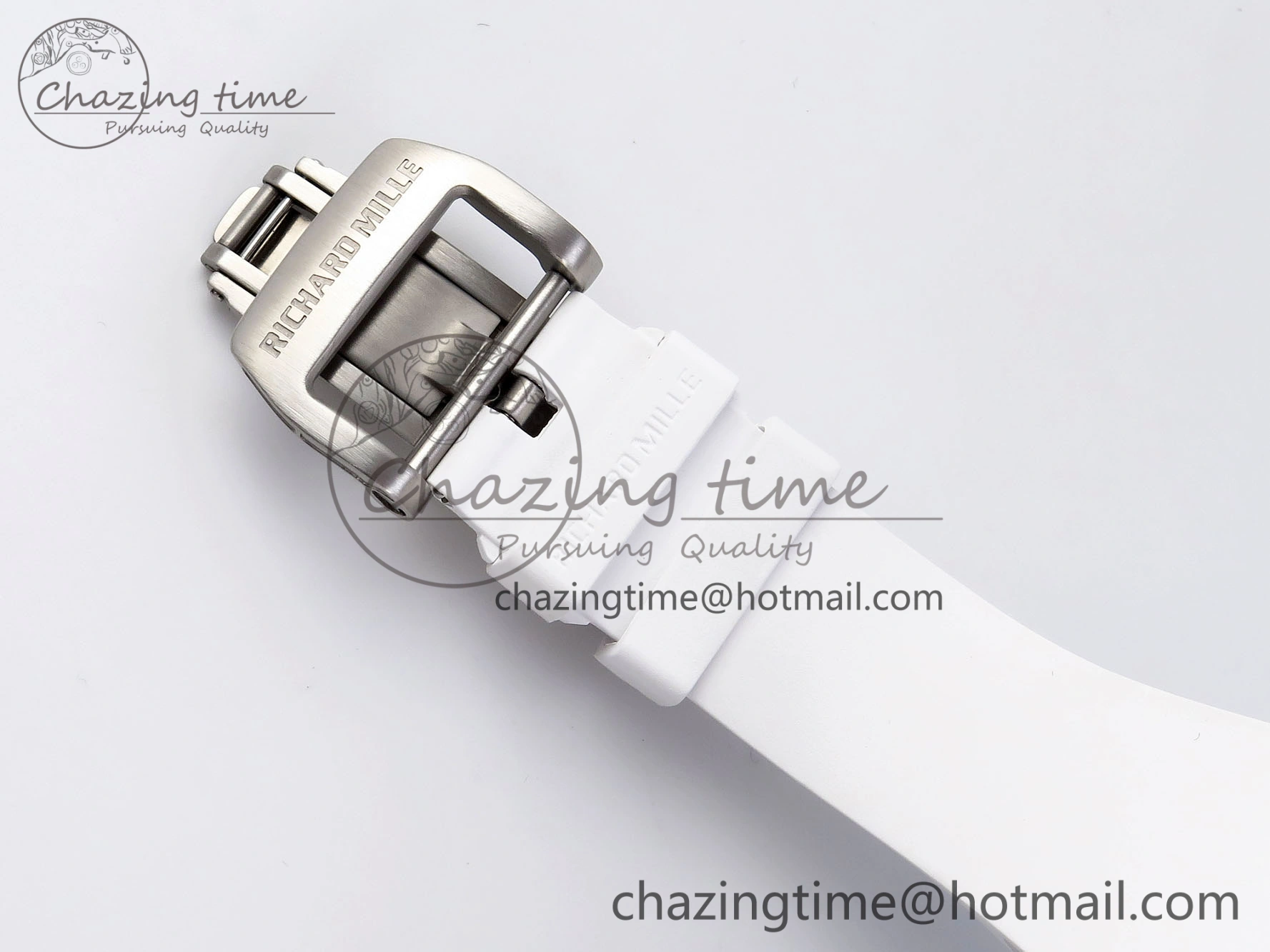 RM53-02 BLUE TRANSPARENT TOURBILLON RMF BEST EDITION SKELETON DIAL ON WHITE RUBBER STRAP V2
