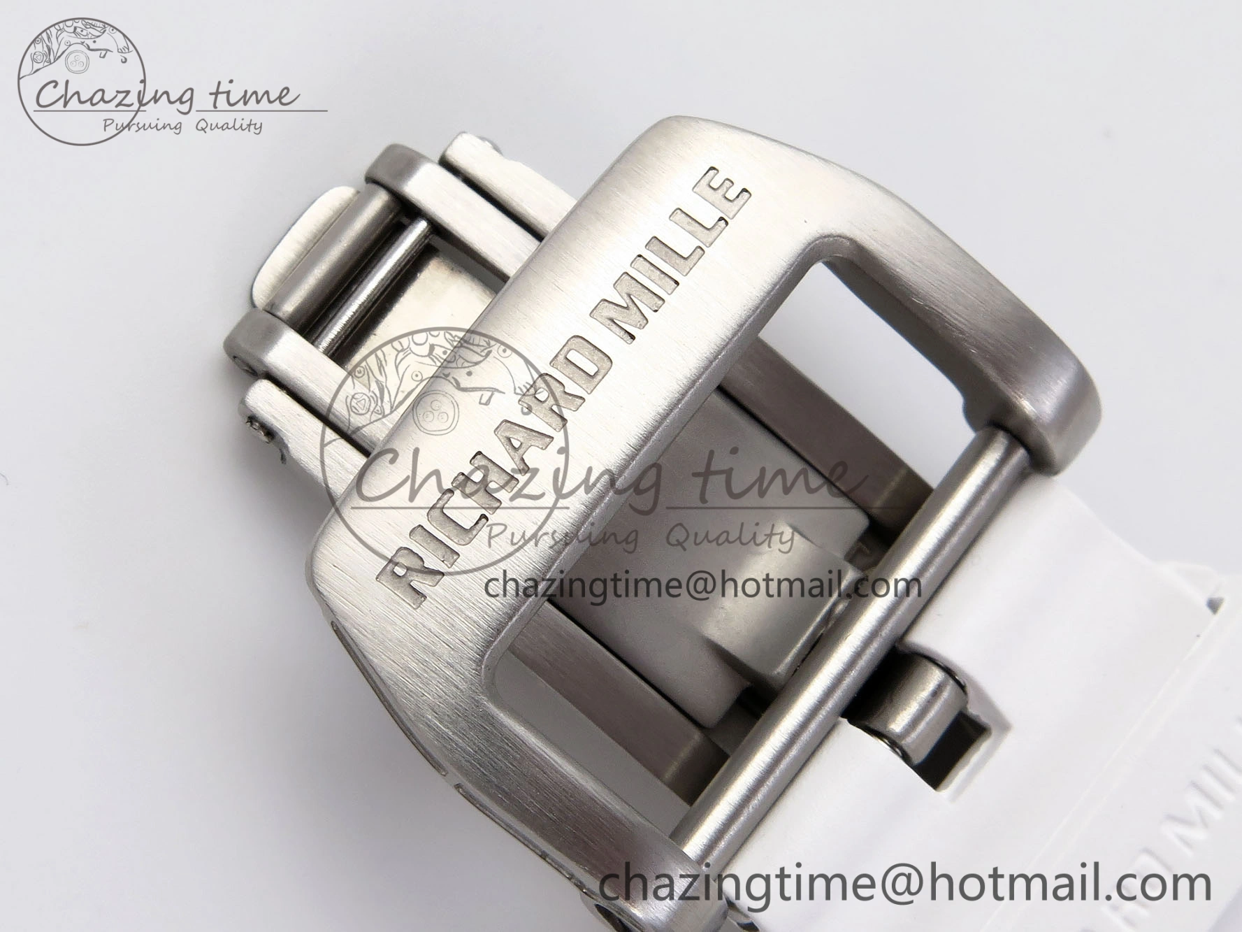 RM53-02 BLUE TRANSPARENT TOURBILLON RMF BEST EDITION SKELETON DIAL ON WHITE RUBBER STRAP V2