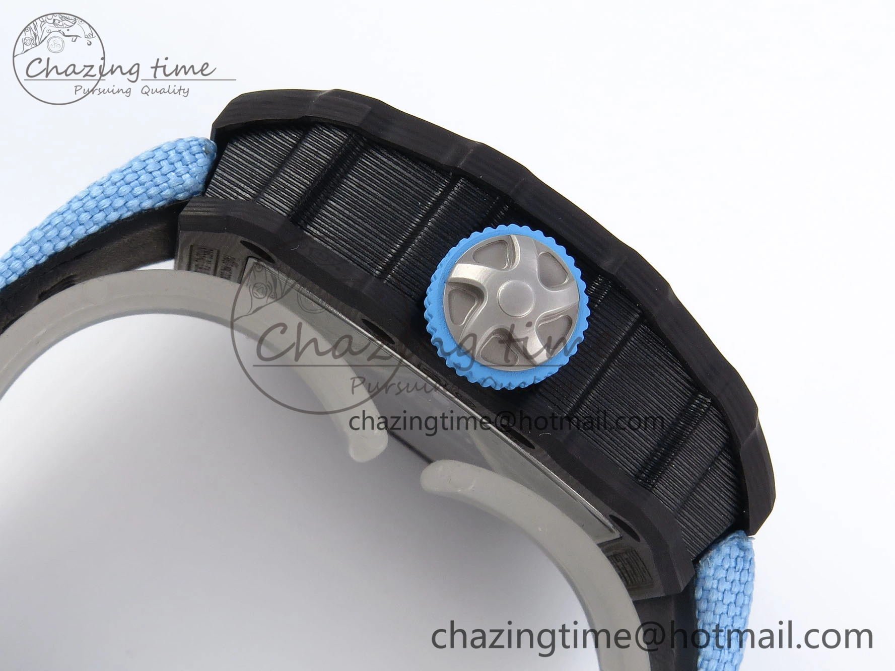 RM53-02 TOURBILLON CARBON RMF BEST EDITION SKELETON DIAL ON BLUE NYLON STRAP