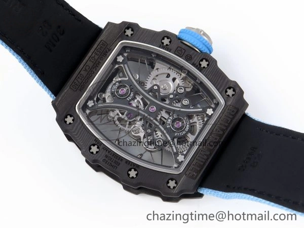 RM53-02 TOURBILLON CARBON RMF BEST EDITION SKELETON DIAL ON BLUE NYLON STRAP