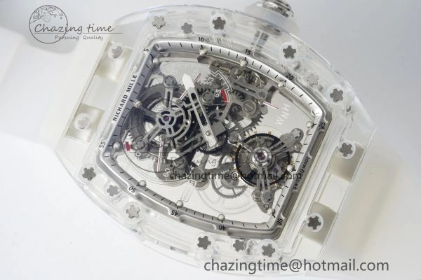 RM56-01 Transparent Tourbillon RMF Best Edition Skeleton Dial on Transparent Rubber Strap