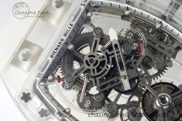RM56-01 Transparent Tourbillon RMF Best Edition Skeleton Dial on Transparent Rubber Strap