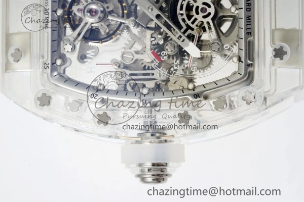 RM56-01 Transparent Tourbillon RMF Best Edition Skeleton Dial on Transparent Rubber Strap