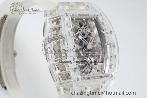 RM56-01 Transparent Tourbillon RMF Best Edition Skeleton Dial on Transparent Rubber Strap