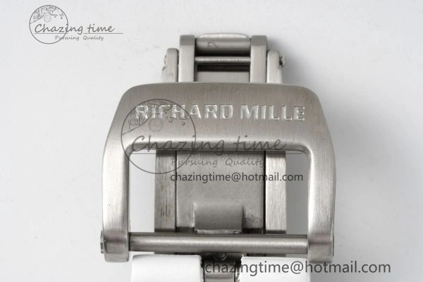 RM56-01 Transparent Tourbillon RMF Best Edition Skeleton Dial on White Rubber Strap