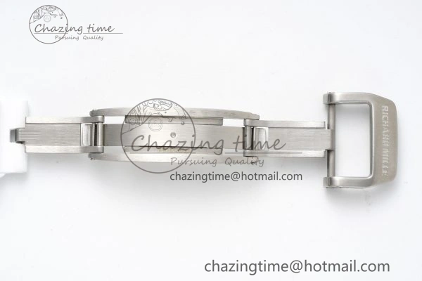 RM56-01 Transparent Tourbillon RMF Best Edition Skeleton Dial on White Rubber Strap