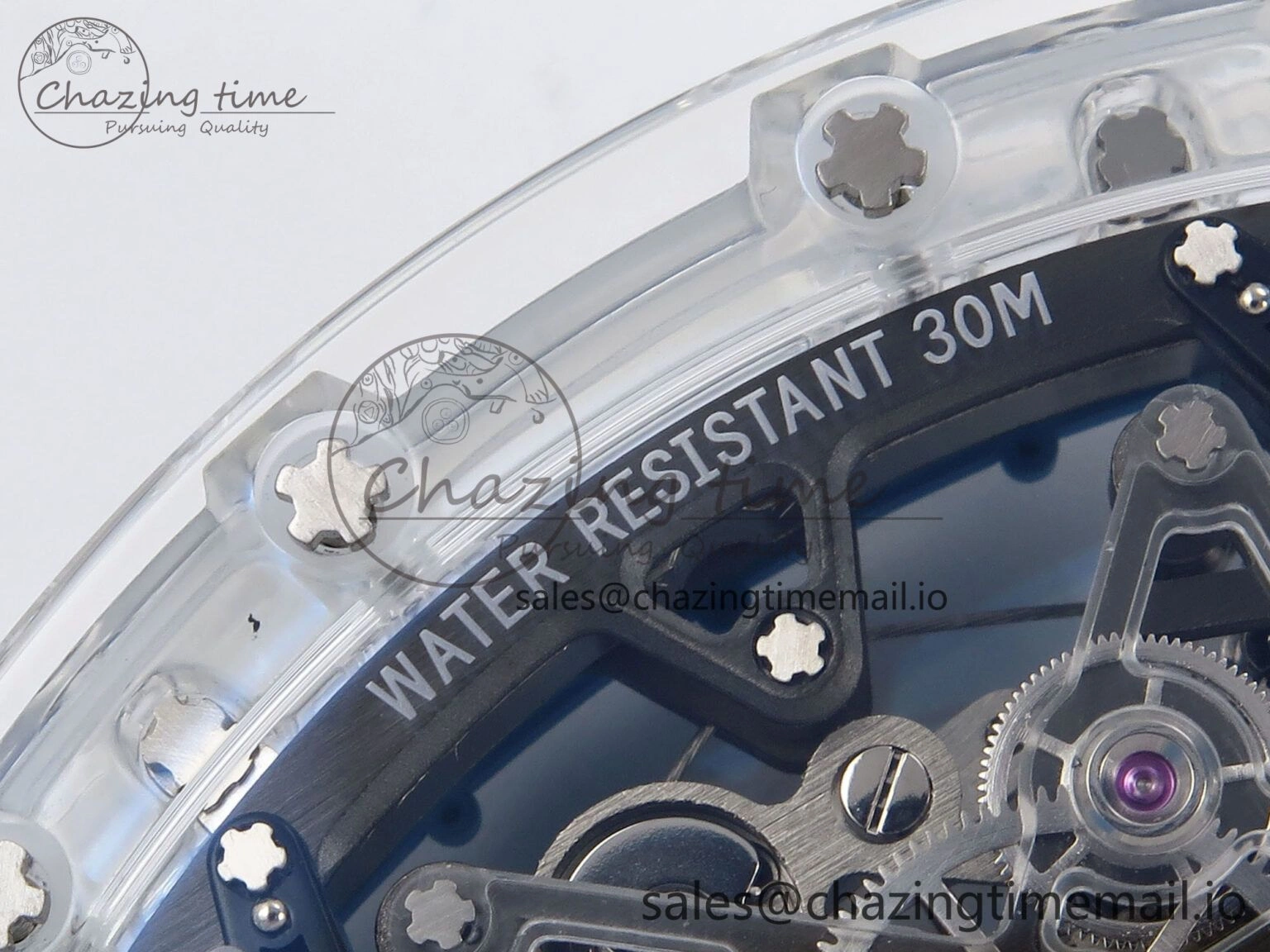 RM56-02 Transparent Tourbillon RMF Best Edition Skeleton Blue Dial on Blue Rubber Strap