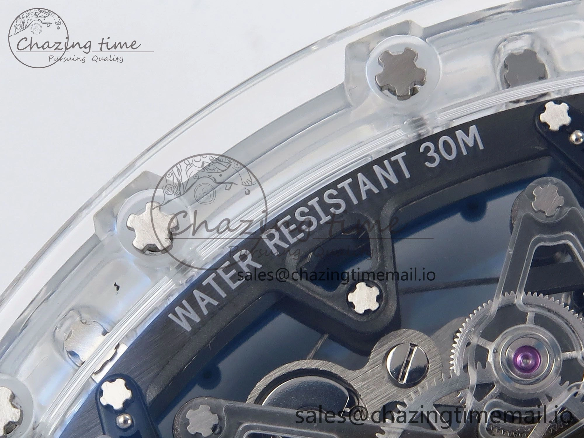 RM56-02 Transparent Tourbillon RMF Best Edition Skeleton Blue Dial on Blue Rubber Strap