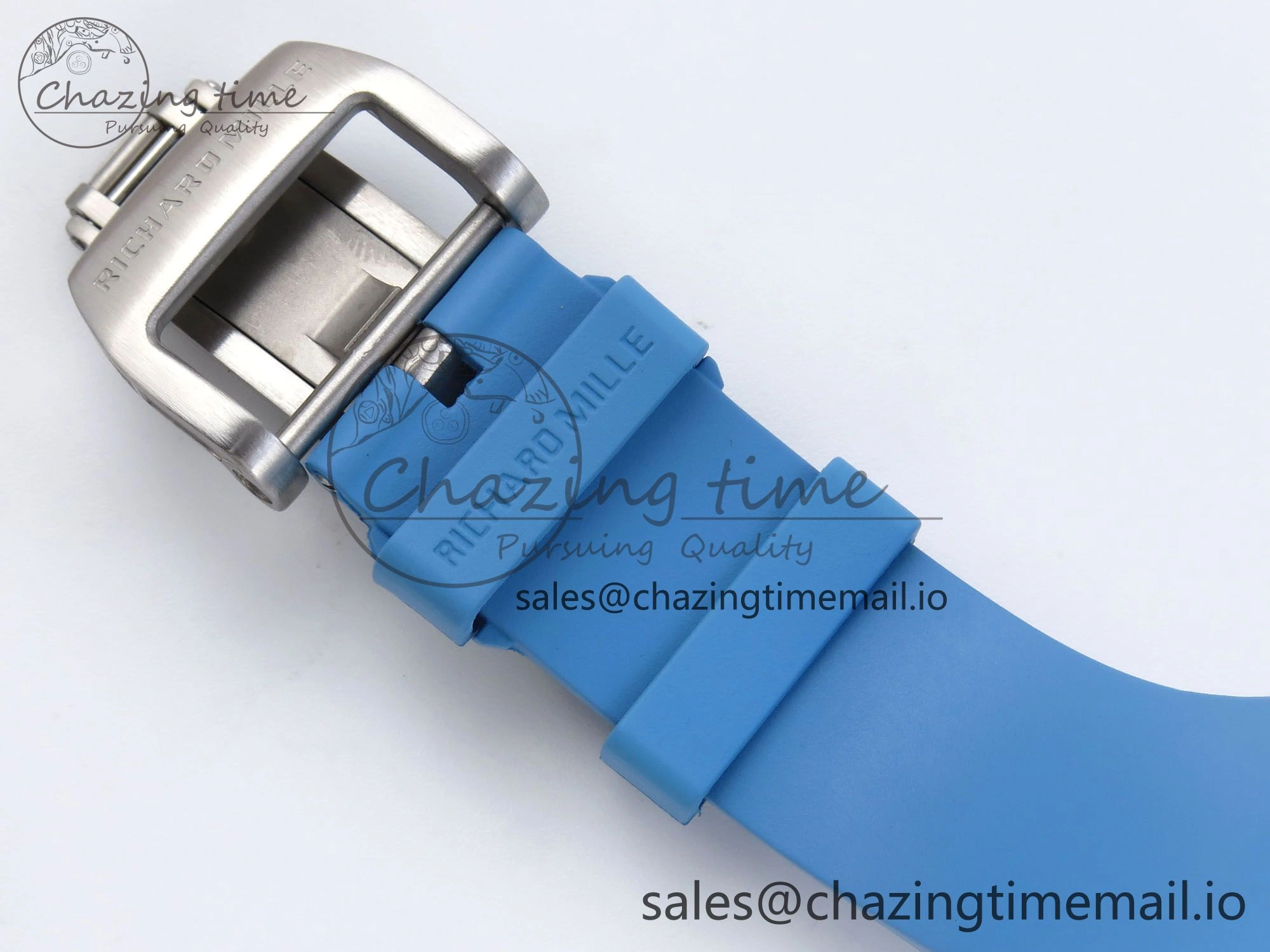 RM56-02 Transparent Tourbillon RMF Best Edition Skeleton Dial Blue Hands on Blue Rubber Strap