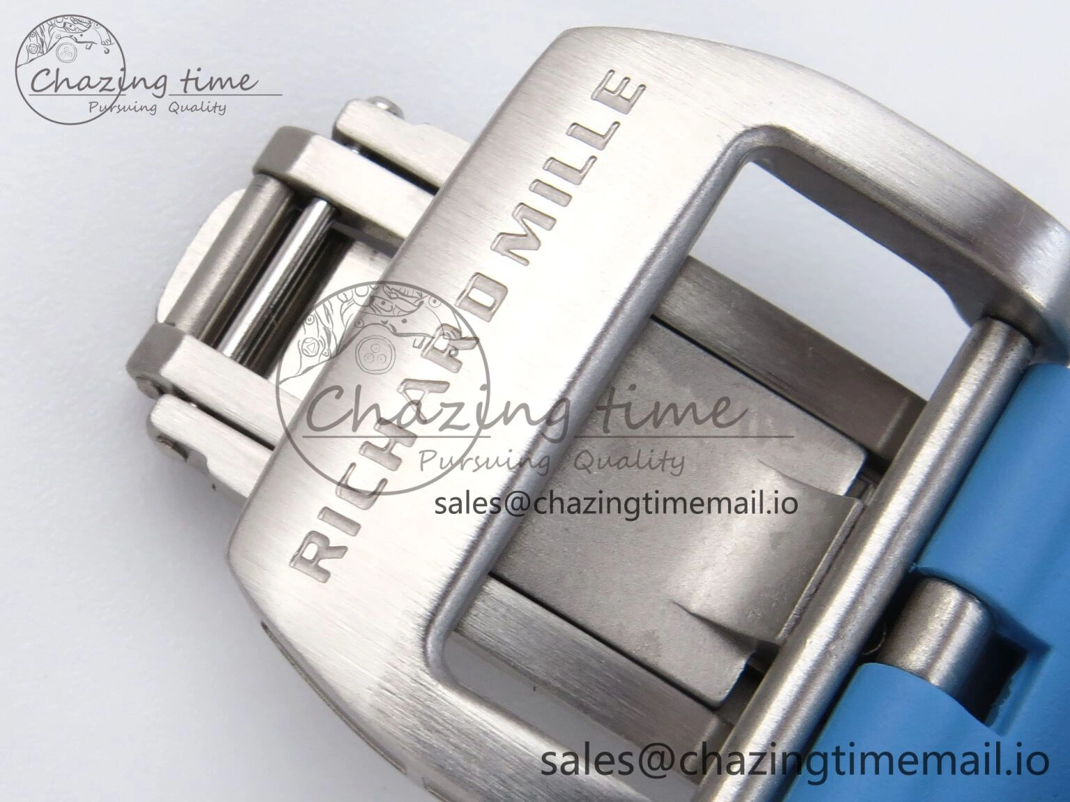 RM56-02 Transparent Tourbillon RMF Best Edition Skeleton Dial Blue Hands on Blue Rubber Strap