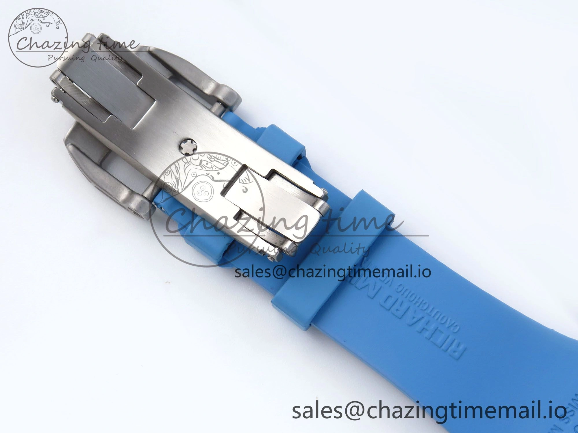 RM56-02 Transparent Tourbillon RMF Best Edition Skeleton Dial Blue Hands on Blue Rubber Strap