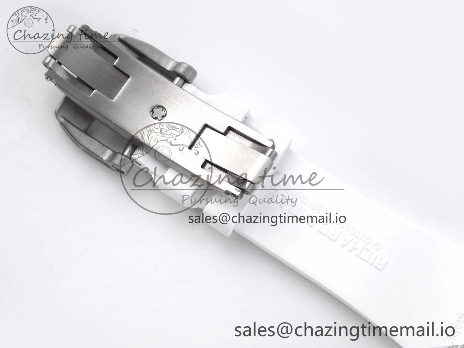 RM56-02 Transparent Tourbillon RMF Best Edition Skeleton Dial Blue Hands on White Rubber Strap