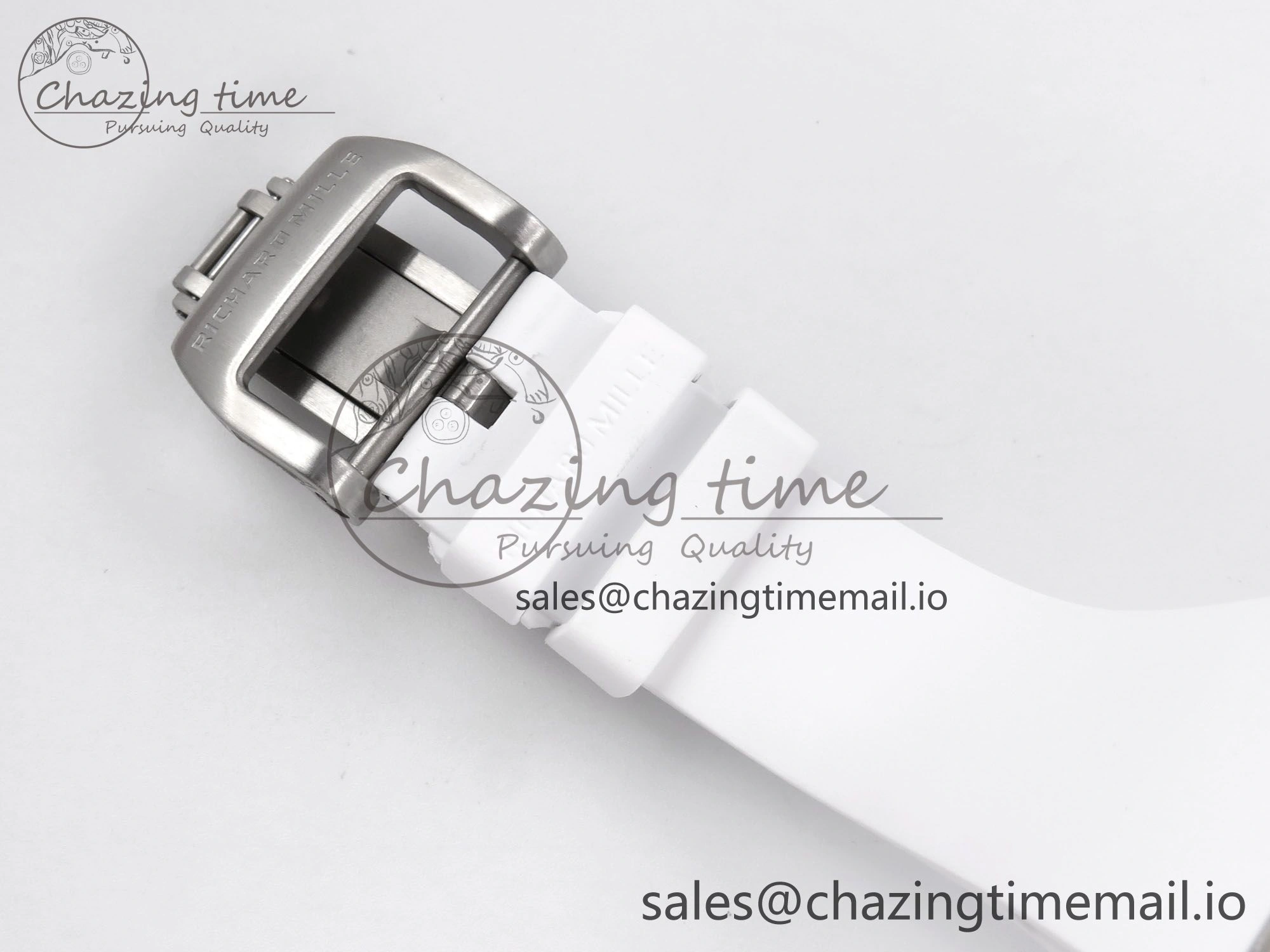 RM56-02 Transparent Tourbillon RMF Best Edition Skeleton Gold Dial on White Rubber Strap
