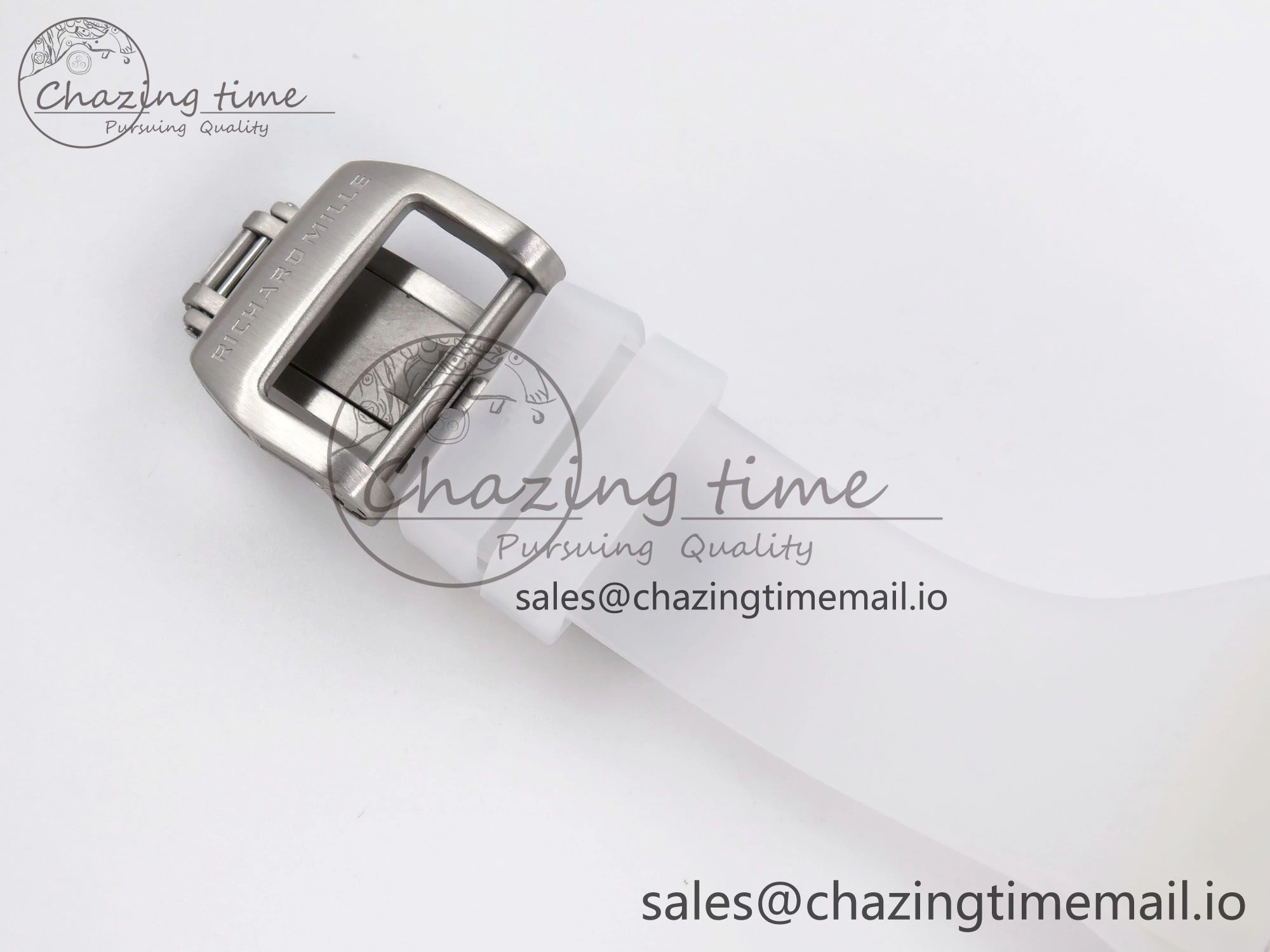 RM56-02 Transparent Tourbillon RMF Best Edition Skeleton White Dial on Transparent Rubber Strap