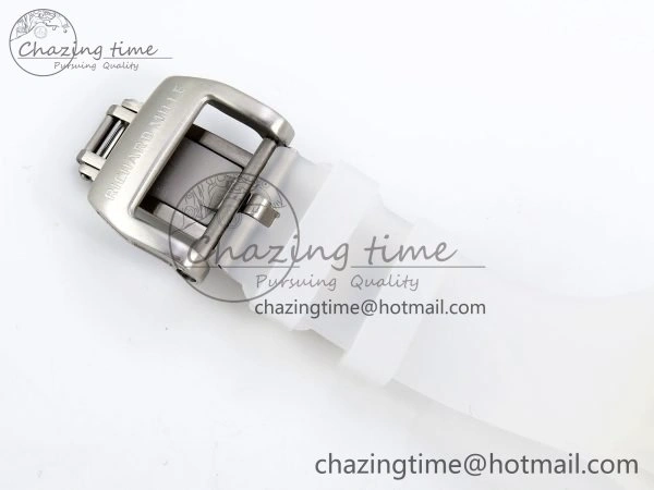 RM57 Transparent Tourbillon RMF Best Edition Silver Dragon Eagle Dial on Transparent Rubber Strap