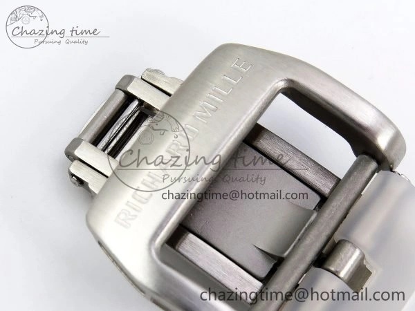 RM57 Transparent Tourbillon RMF Best Edition Silver Dragon Eagle Dial on Transparent Rubber Strap
