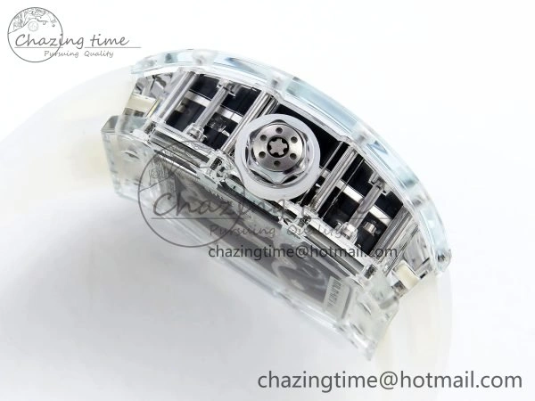 RM57 Transparent Tourbillon RMF Best Edition Silver Dragon Eagle Dial on Transparent Rubber Strap