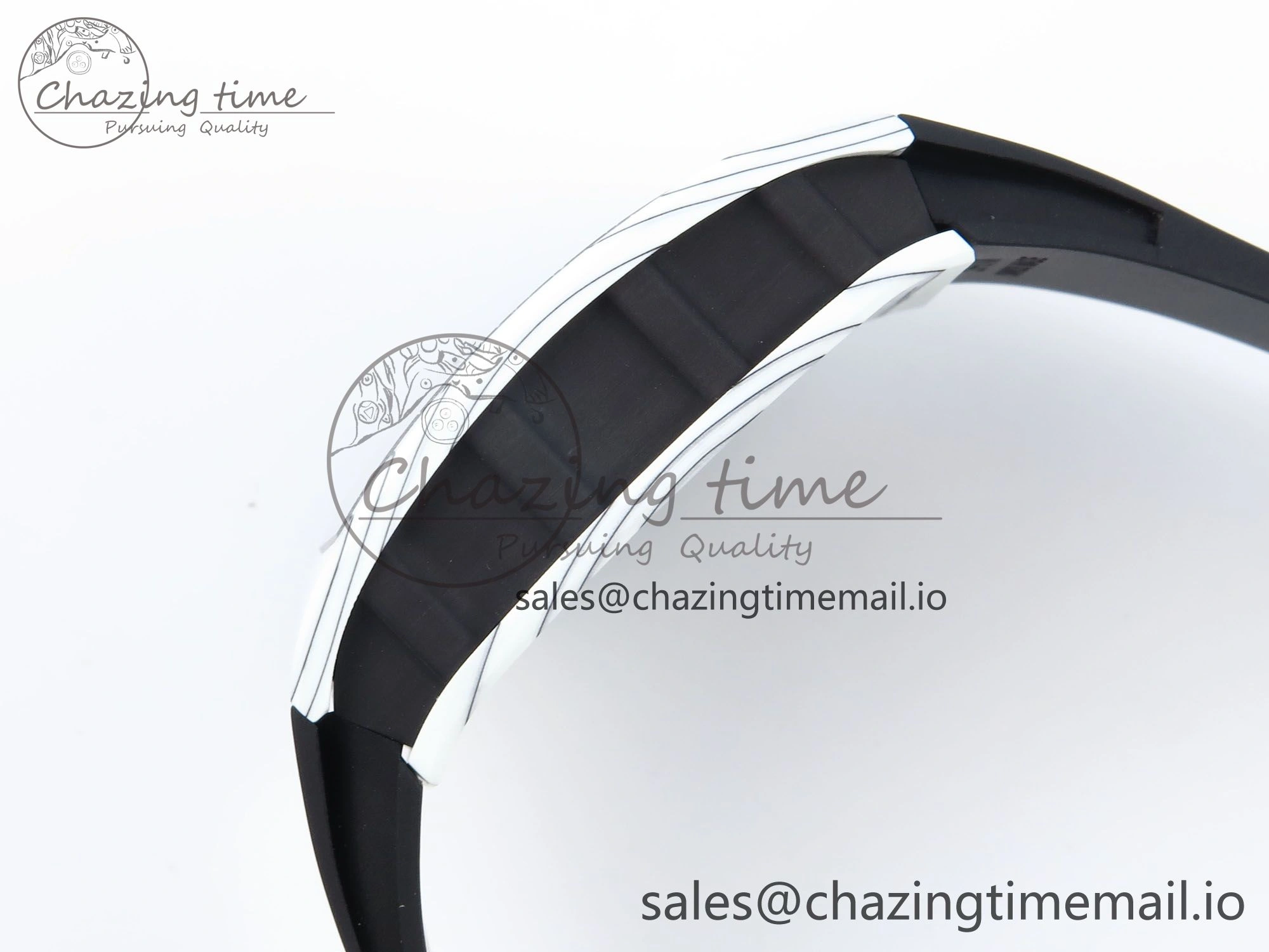 RM61-01 Yohan Blake White NTPT APSF 1:1 Best Edition on Black Rubber Strap RMUL2 Super Clone