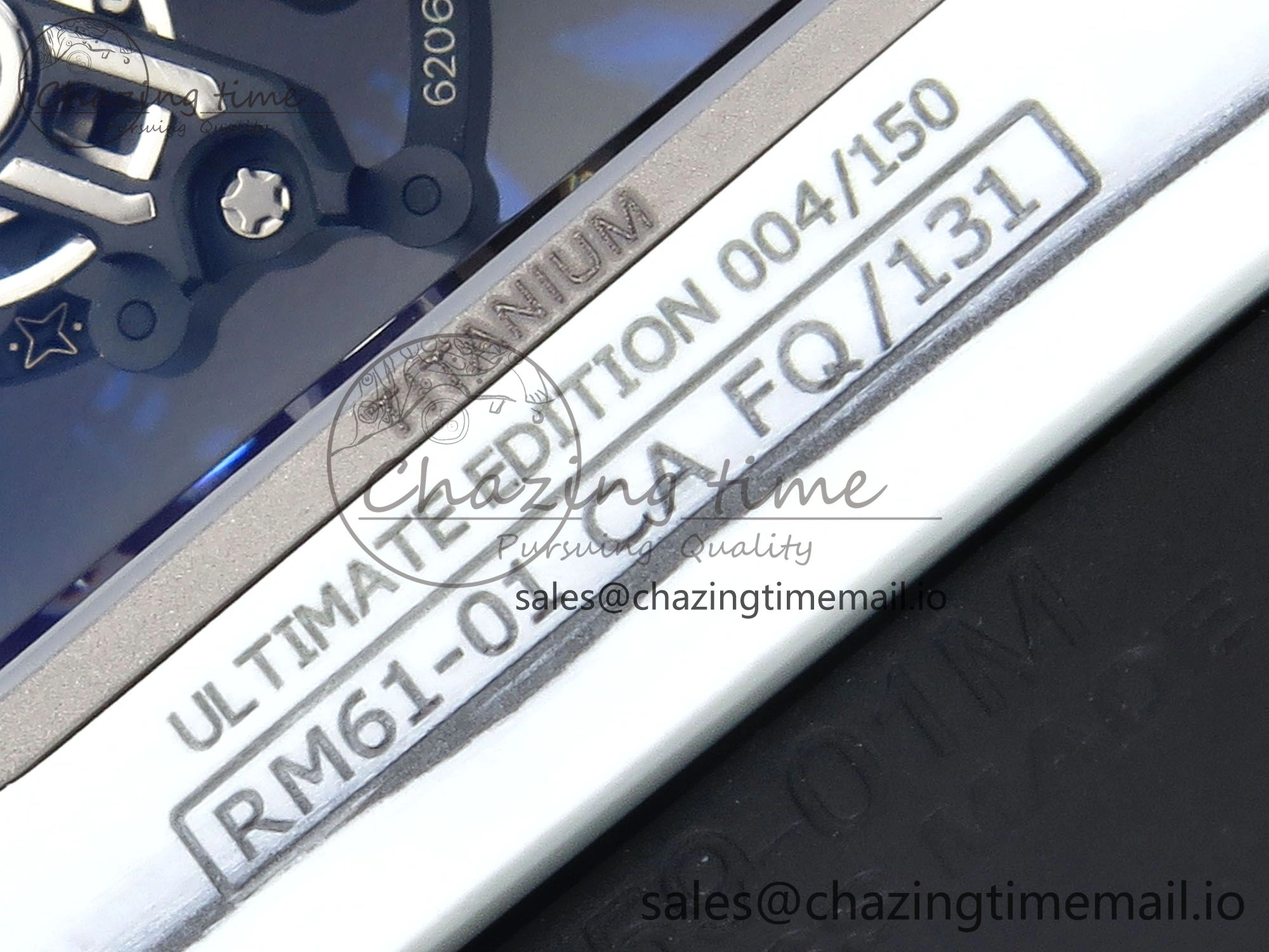 RM61-01 Yohan Blake White NTPT APSF 1:1 Best Edition on Black Rubber Strap RMUL2 Super Clone