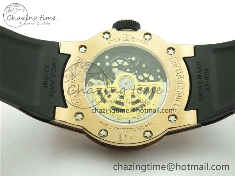 RM63-01 RG V9F Best Edition Crystal Dial on Black Rubber Strap A23J