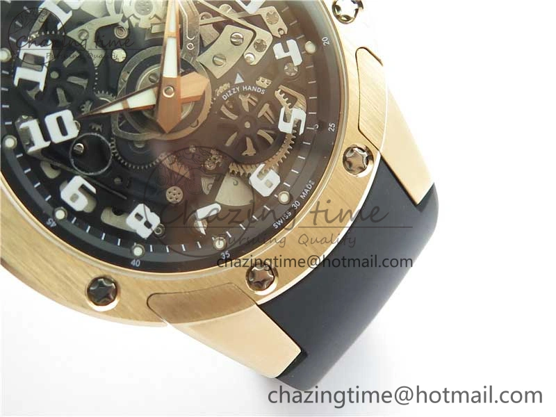 RM63-01 RG V9F Best Edition Crystal Dial on Black Rubber Strap A23J