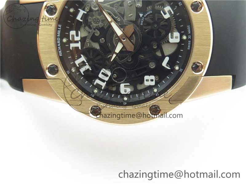 RM63-01 RG V9F Best Edition Crystal Dial on Black Rubber Strap A23J