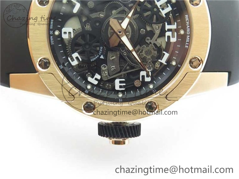 RM63-01 RG V9F Best Edition Crystal Dial on Black Rubber Strap A23J