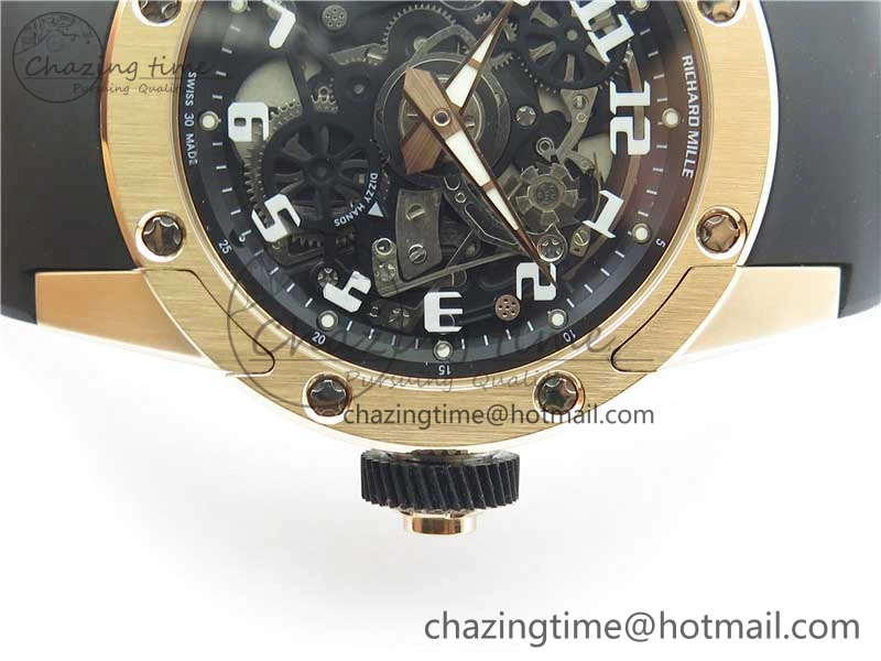 RM63-01 RG V9F Best Edition Crystal Dial on Black Rubber Strap A23J
