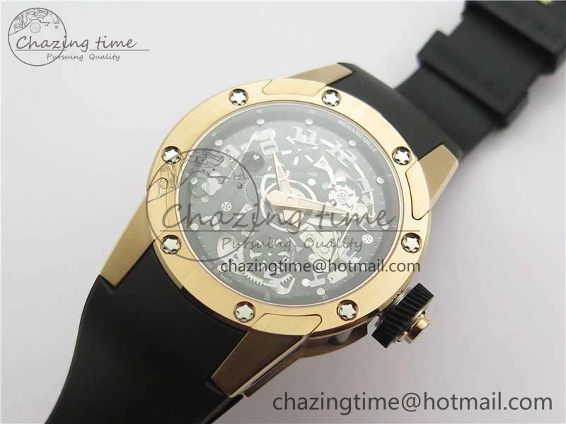 RM63-01 RG V9F Best Edition Crystal Dial on Black Rubber Strap A23J