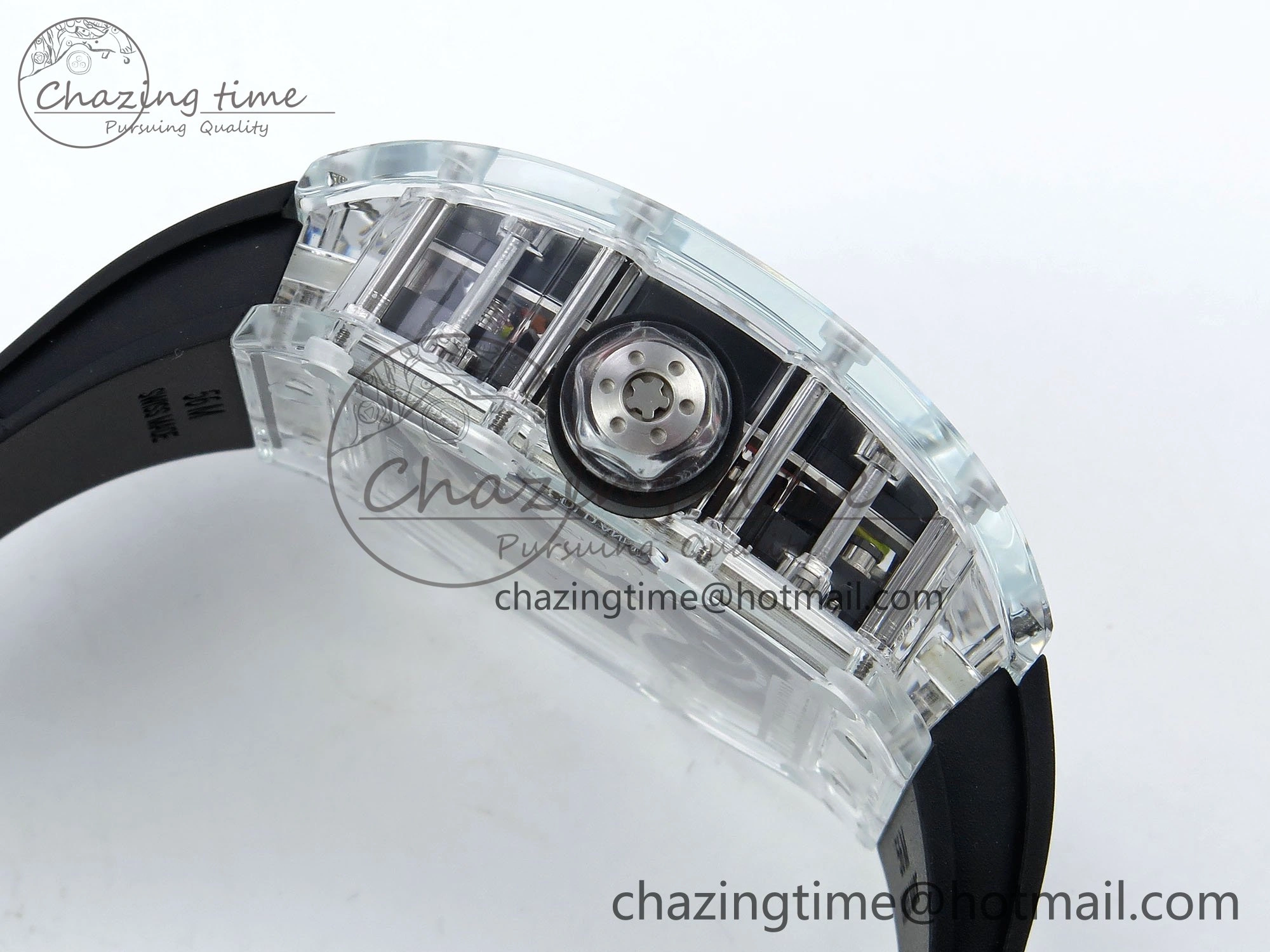 RMS10 Tourbillon Transparent RMF Best Edition Koi Fish Dial on Black Rubber Strap
