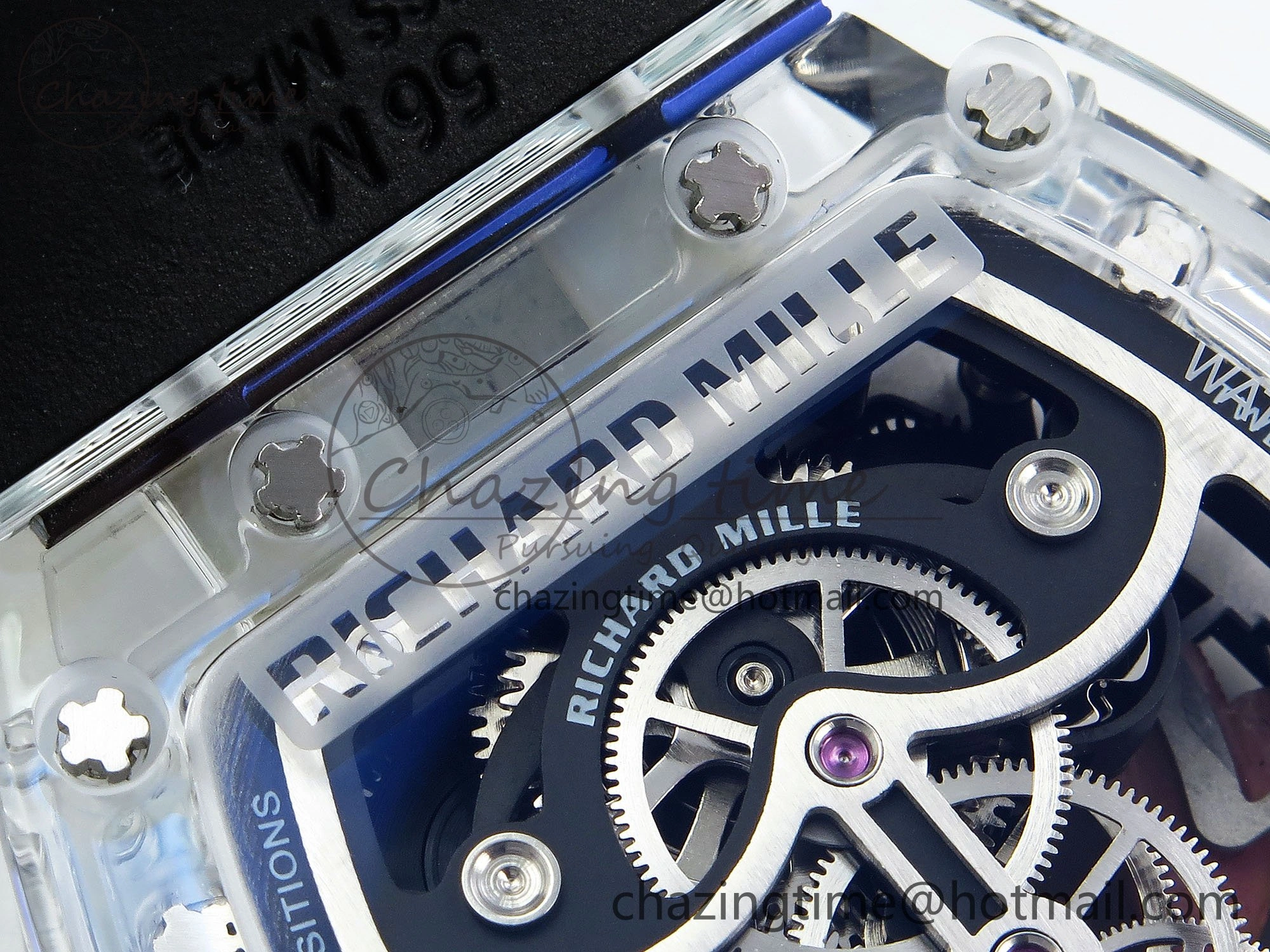 RMS10 Tourbillon Transparent RMF Best Edition Koi Fish Dial on Black Rubber Strap