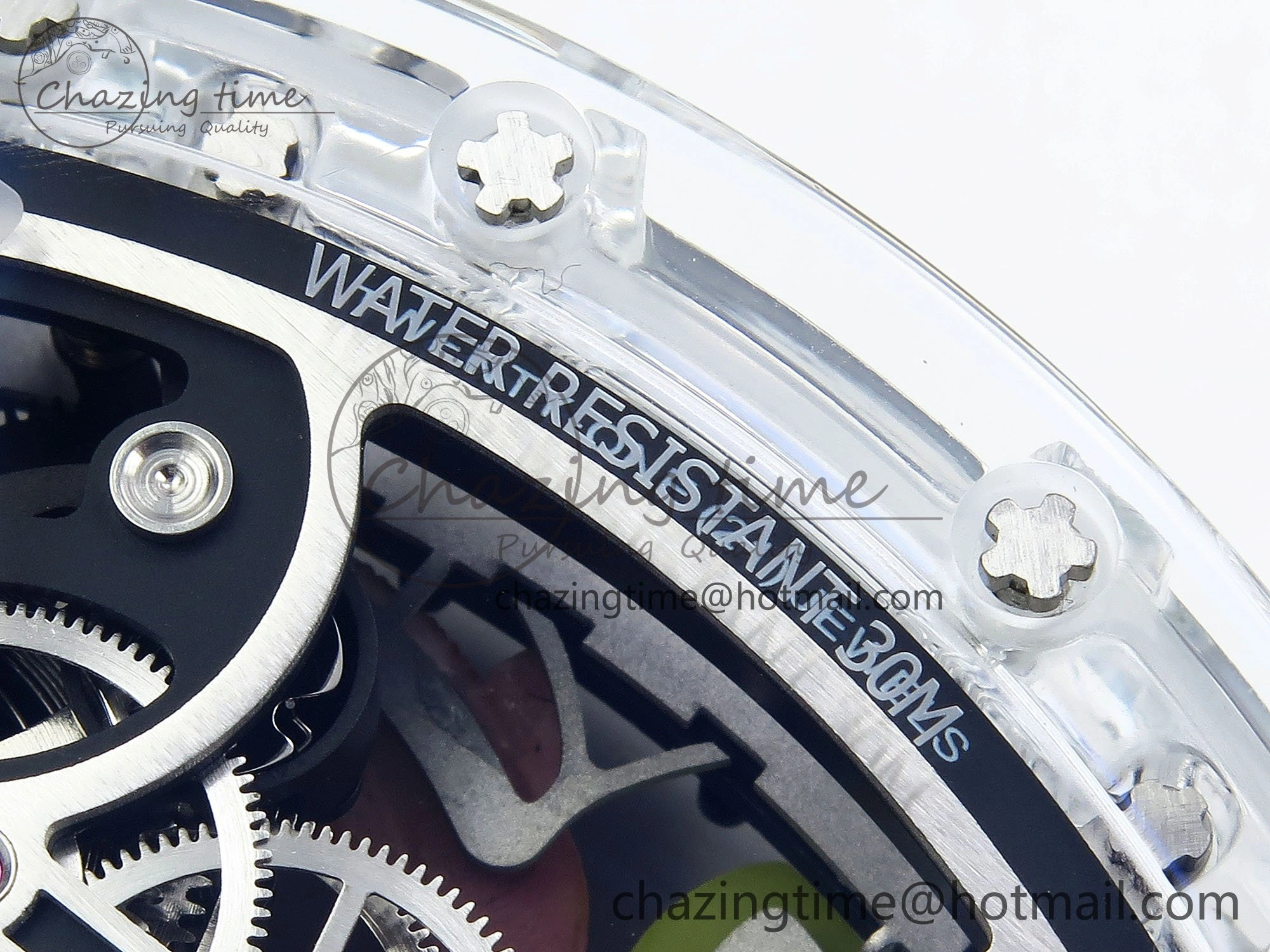RMS10 Tourbillon Transparent RMF Best Edition Koi Fish Dial on Black Rubber Strap