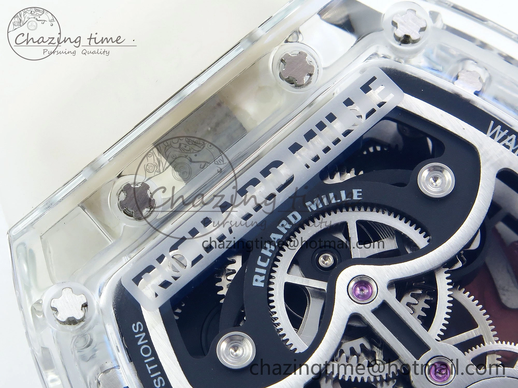 RMS10 Tourbillon Transparent RMF Best Edition Koi Fish Dial on Transparent Rubber Strap