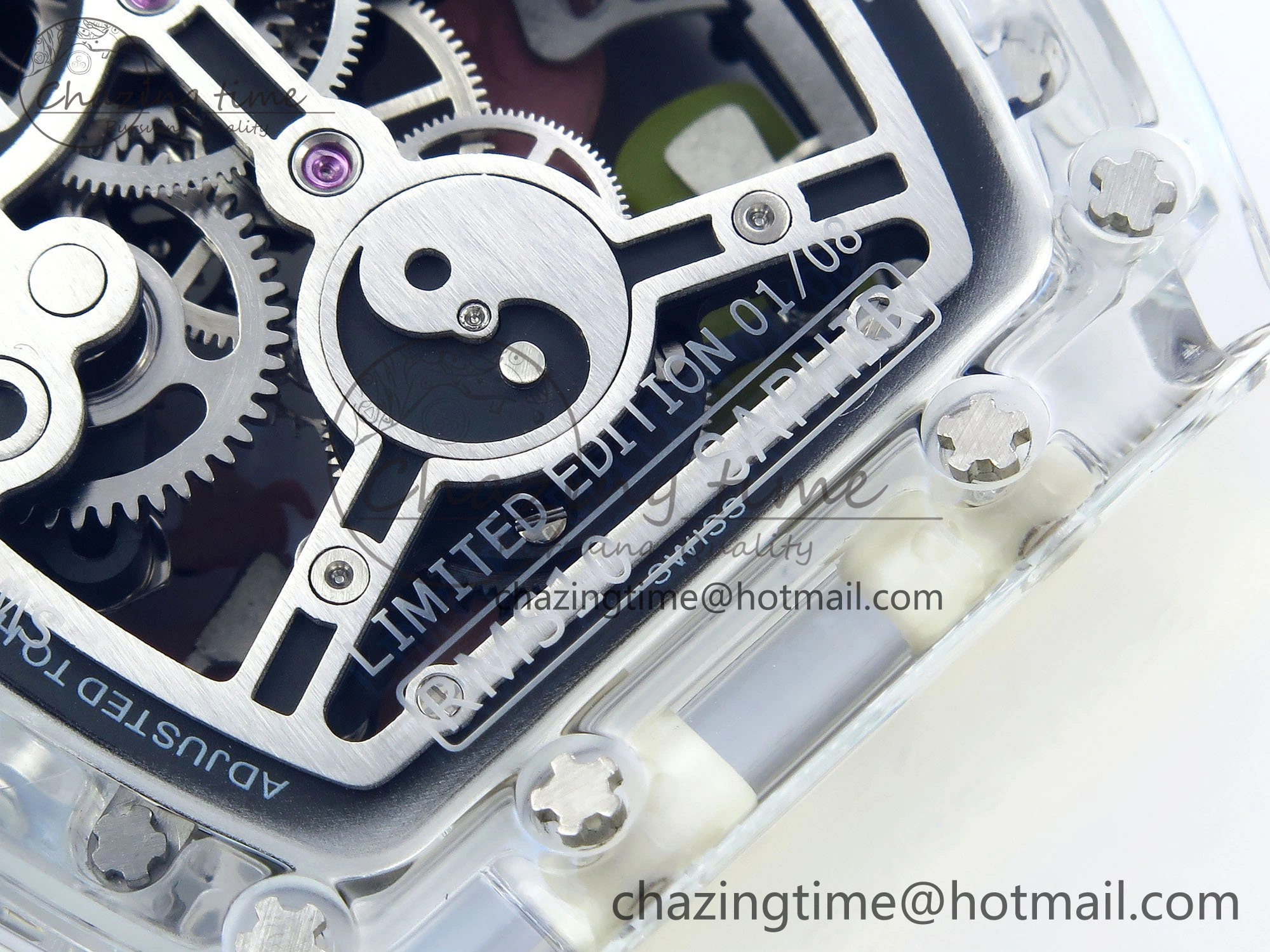 RMS10 Tourbillon Transparent RMF Best Edition Koi Fish Dial on Transparent Rubber Strap