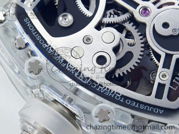 RMS10 Tourbillon Transparent RMF Best Edition Koi Fish Dial on Transparent Rubber Strap