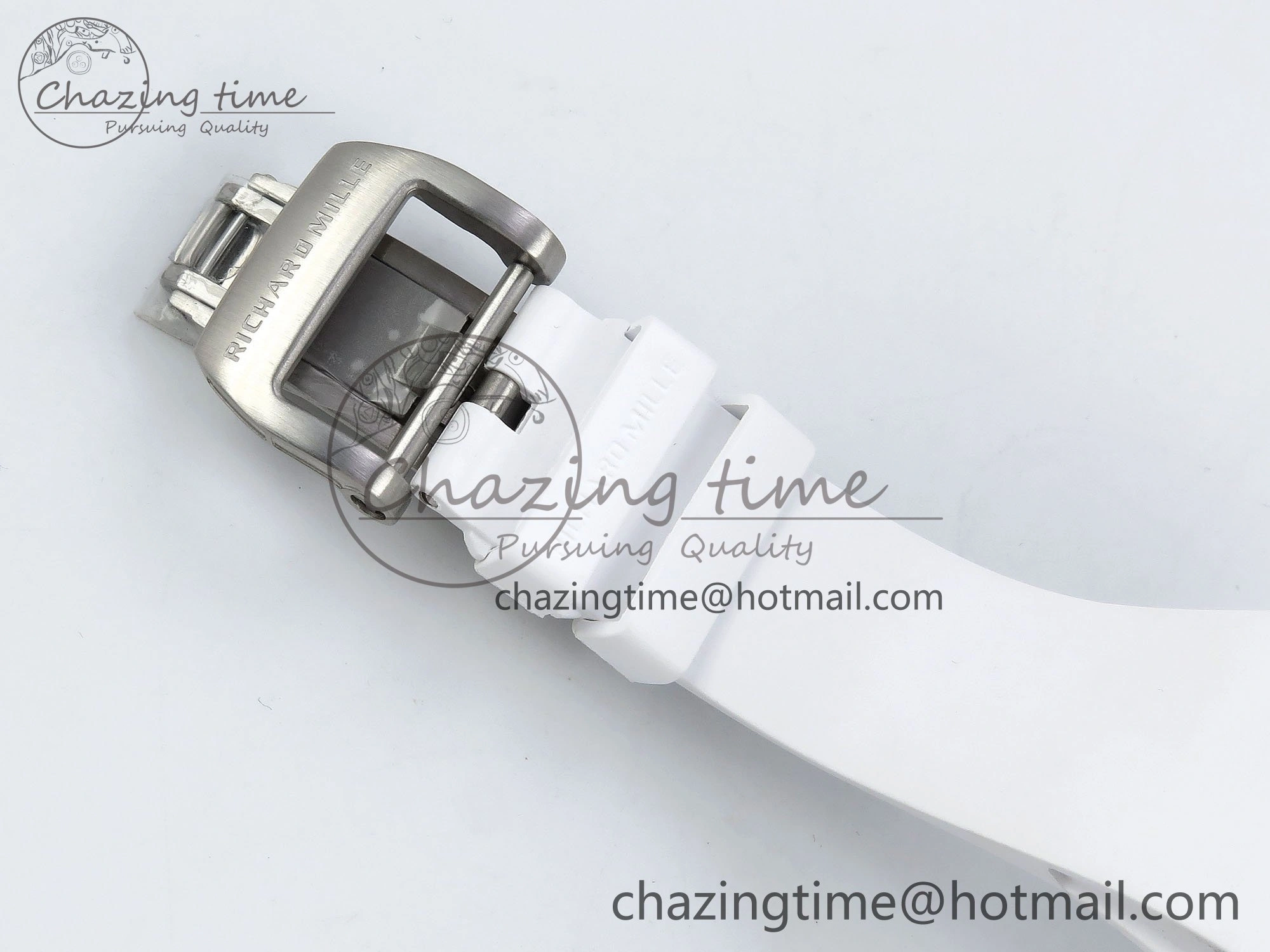 RMS10 Tourbillon Transparent RMF Best Edition Koi Fish Dial on White Rubber Strap