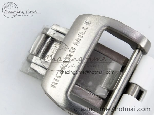 RMS10 Tourbillon Transparent RMF Best Edition Koi Fish Dial on White Rubber Strap