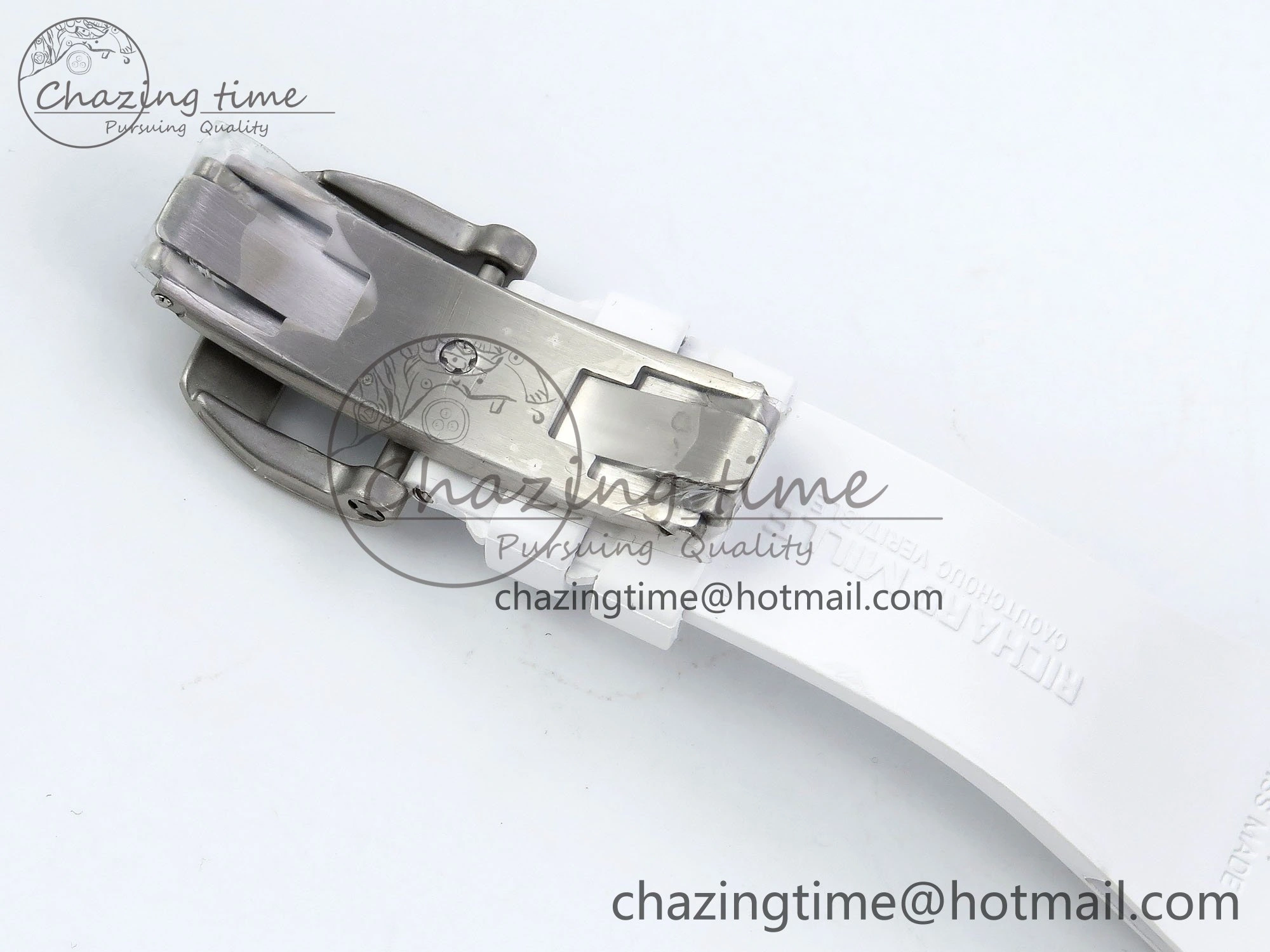 RMS10 Tourbillon Transparent RMF Best Edition Koi Fish Dial on White Rubber Strap