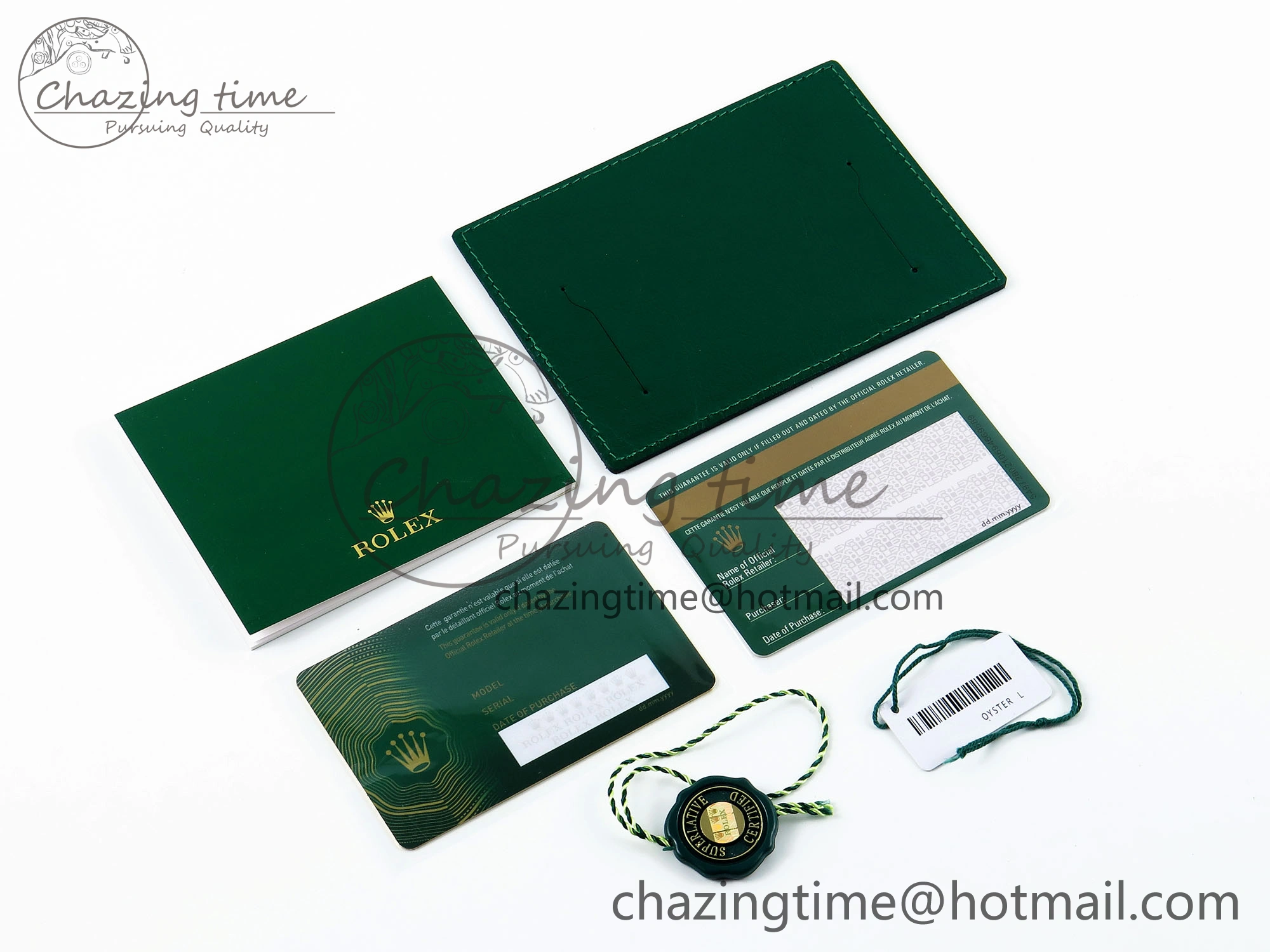 ROLEX BOX AND PAPERS SET NEW VERSION WARRANTY CARD