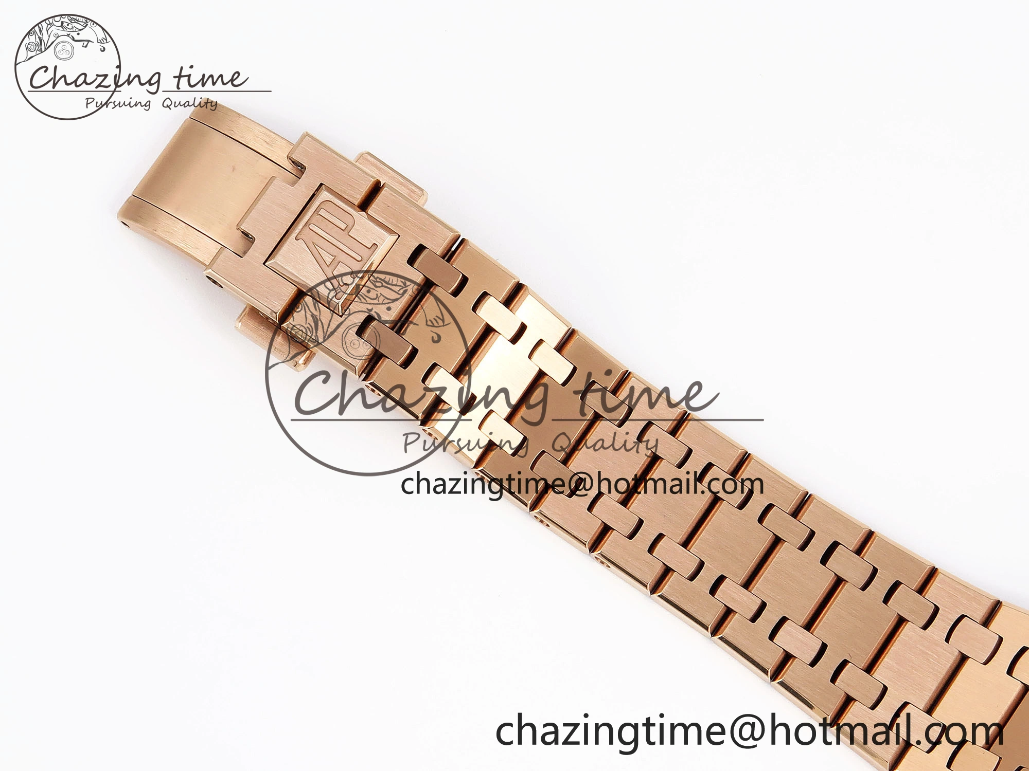 ROYAL OAK 34MM RG BF BEST EDITION WHITE DIAL DIAMONDS BEZEL ON RG BRACELET A5800