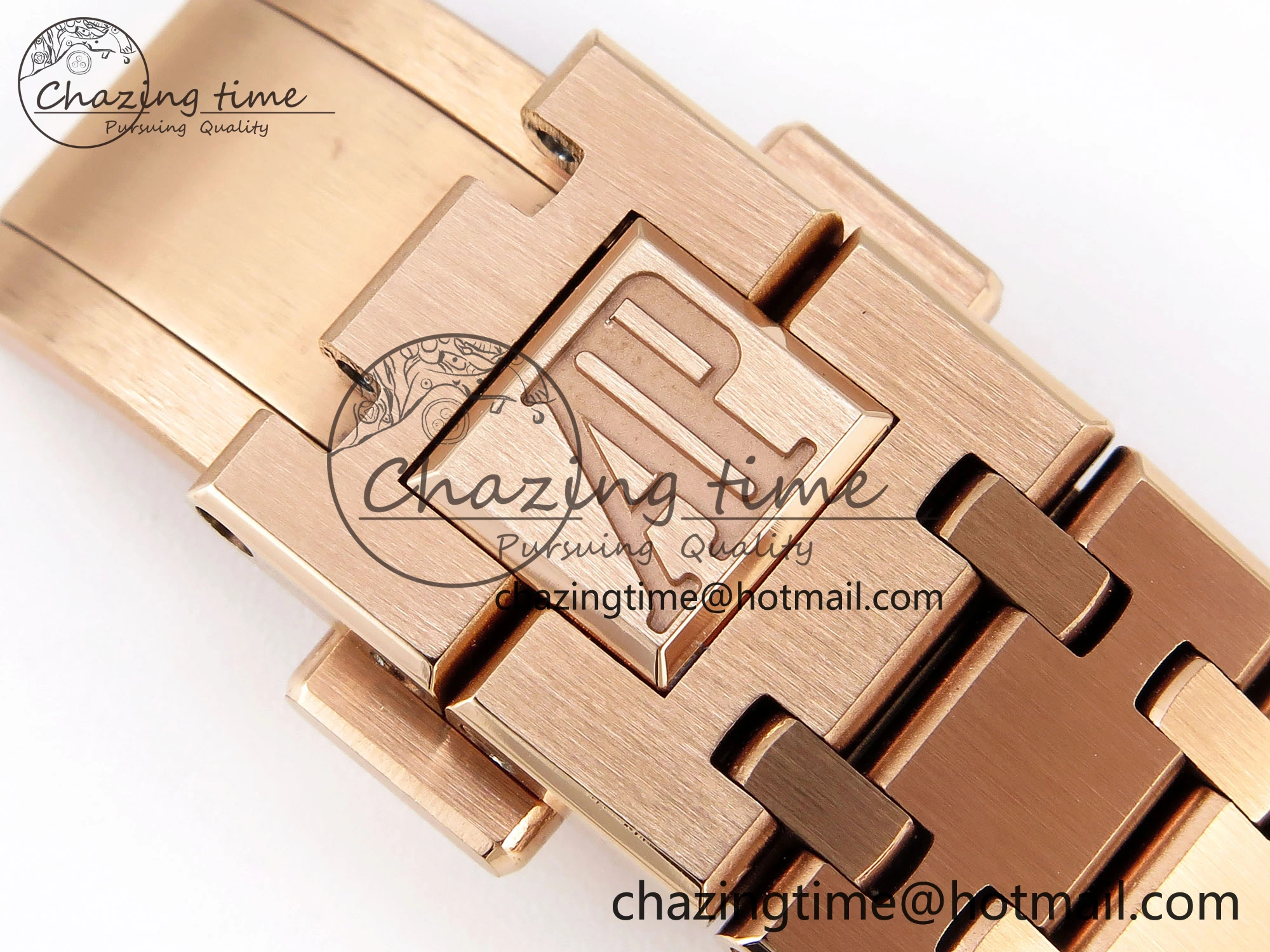 ROYAL OAK 34MM RG BF BEST EDITION WHITE DIAL DIAMONDS BEZEL ON RG BRACELET A5800
