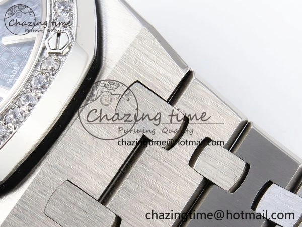 ROYAL OAK 34MM SS BF BEST EDITION BLUE DIAL DIAMONDS BEZEL ON SS BRACELET A5800