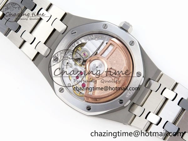 ROYAL OAK 34MM SS BF BEST EDITION BLUE DIAMONDS DIAL DIAMONDS BEZEL ON SS BRACELET A5800