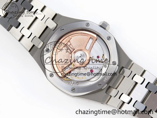 ROYAL OAK 34MM SS BF BEST EDITION BLUE DIAMONDS DIAL DIAMONDS BEZEL ON SS BRACELET A5800