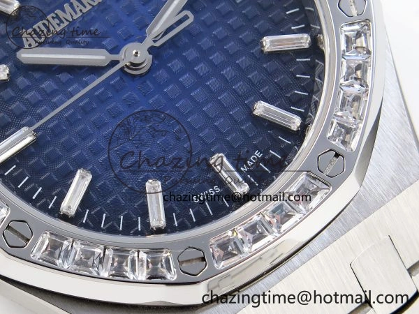 ROYAL OAK 34MM SS BF BEST EDITION BLUE DIAMONDS DIAL DIAMONDS BEZEL ON SS BRACELET A5800