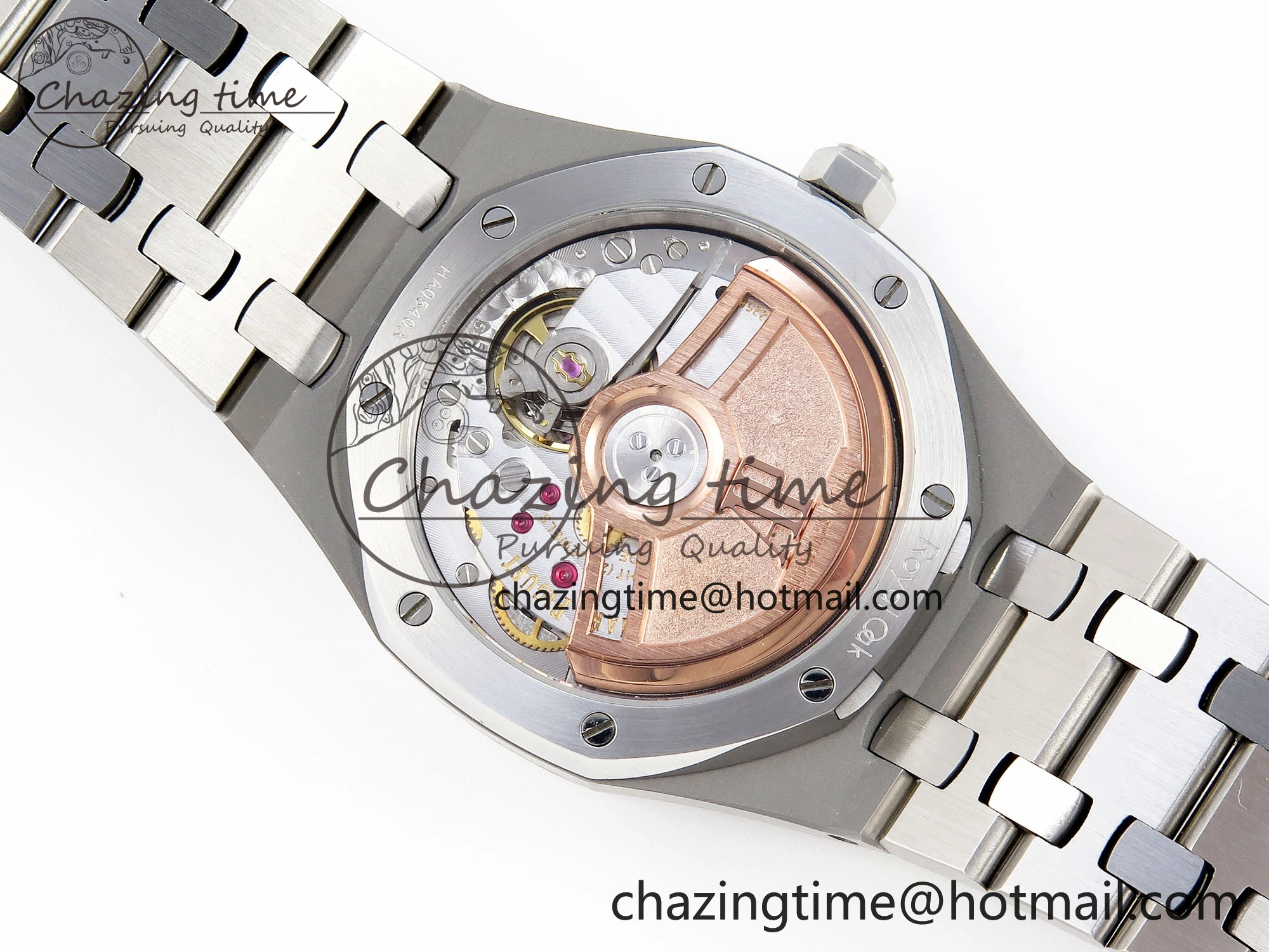 ROYAL OAK 34MM SS BF BEST EDITION ICE BLUE DIAL DIAMONDS BEZEL ON SS BRACELET A5800
