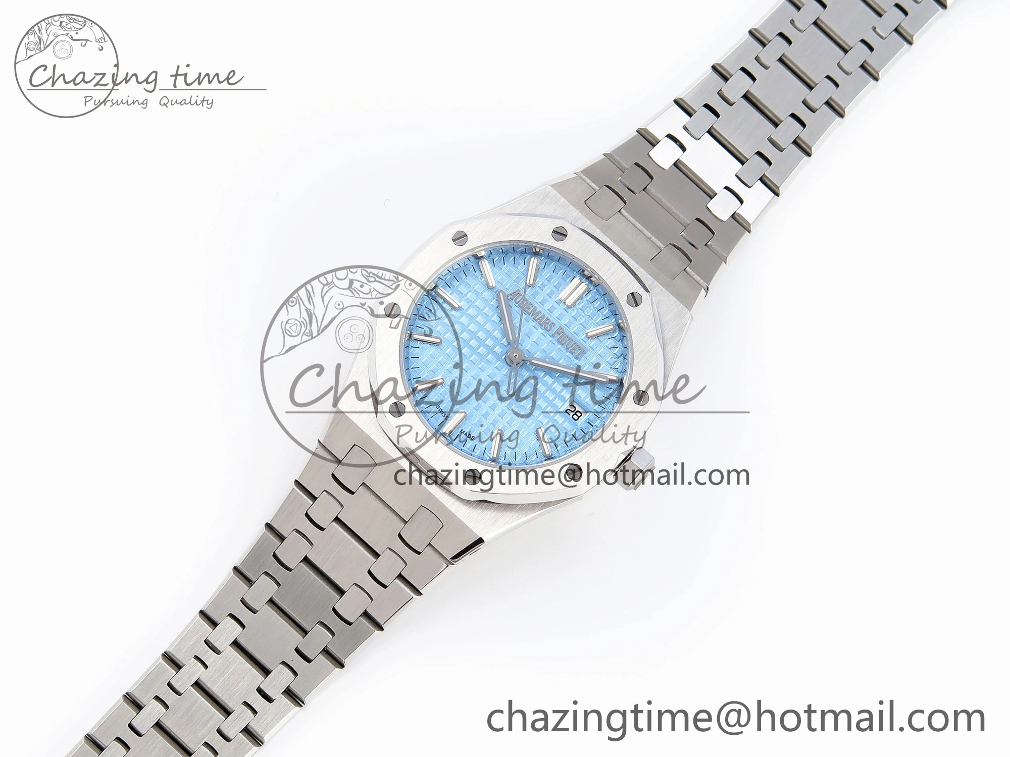 ROYAL OAK 34MM SS BF BEST EDITION ICE BLUE DIAL ON SS BRACELET A5800