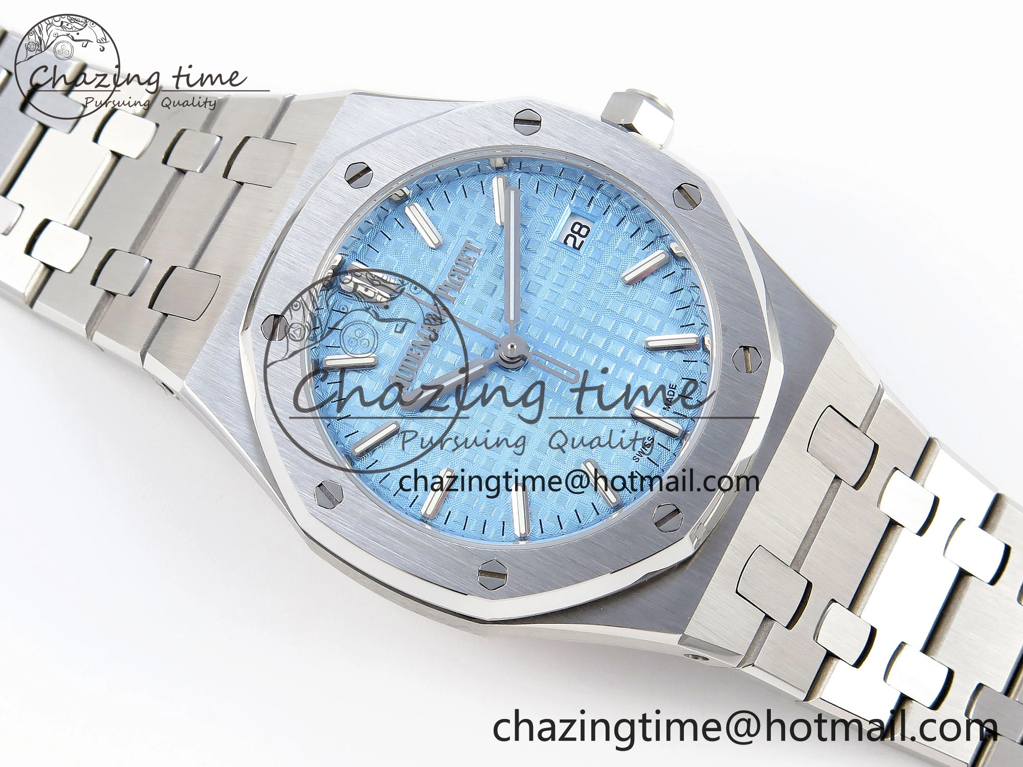 ROYAL OAK 34MM SS BF BEST EDITION ICE BLUE DIAL ON SS BRACELET A5800
