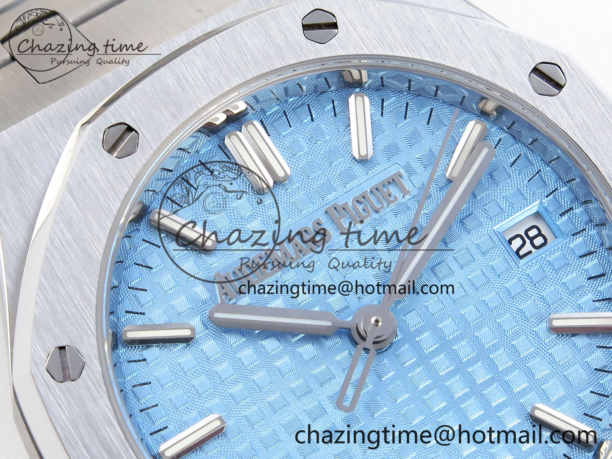 ROYAL OAK 34MM SS BF BEST EDITION ICE BLUE DIAL ON SS BRACELET A5800