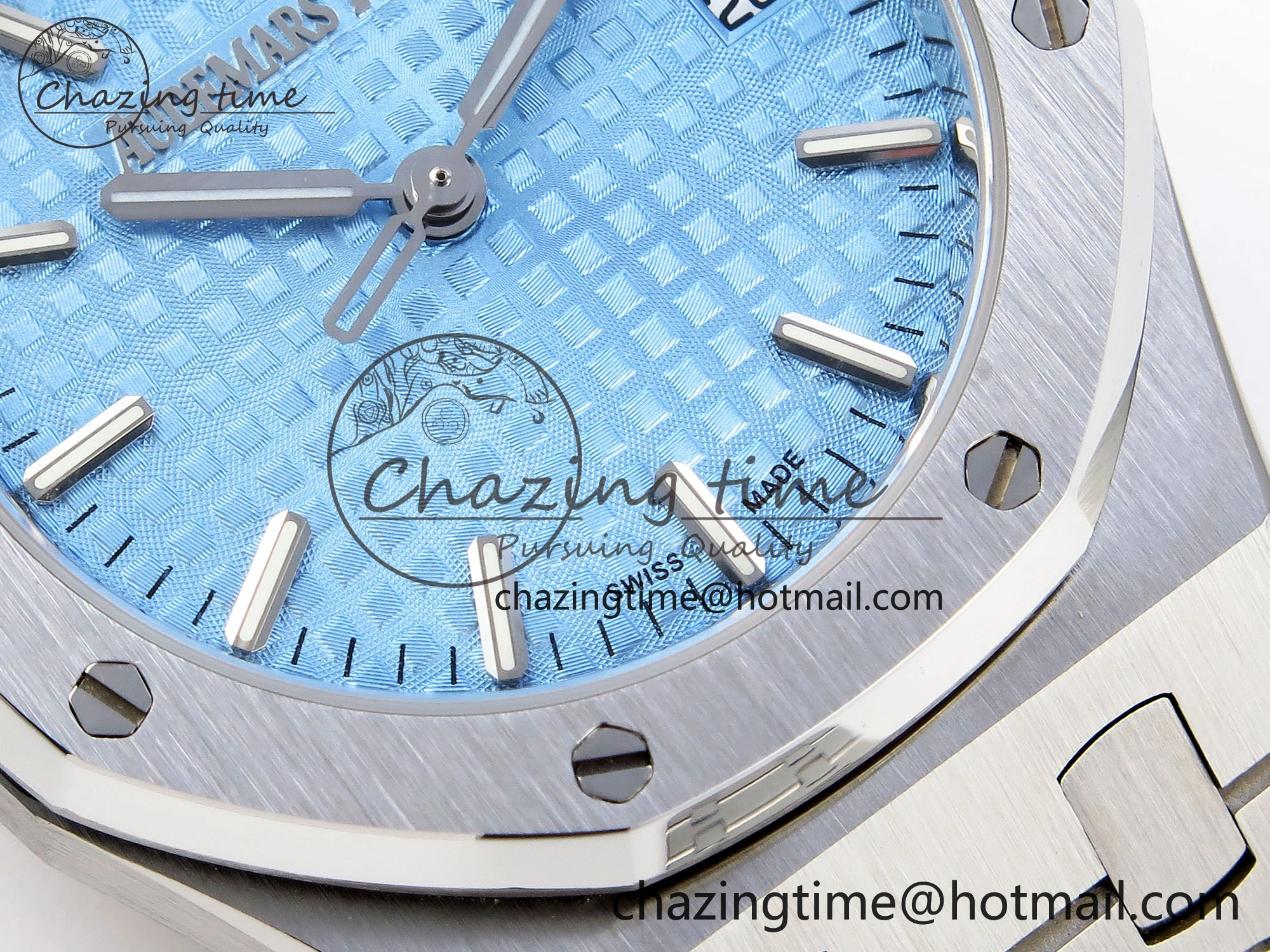 ROYAL OAK 34MM SS BF BEST EDITION ICE BLUE DIAL ON SS BRACELET A5800